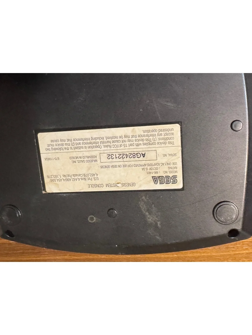 Sega Genesis Model 1 Console MK-1601 Vintage Video Game System Untested Parts